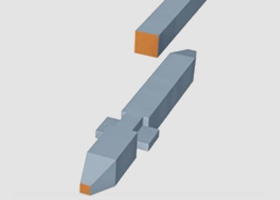 Crimping (header) terminal pin