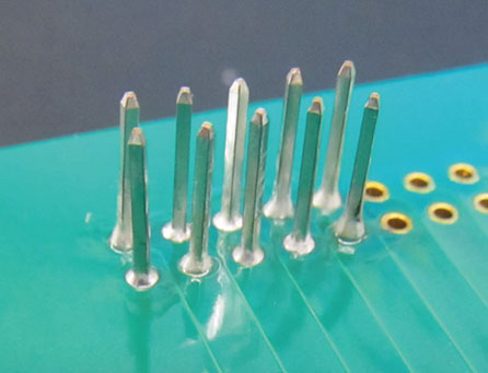 Until present: soldered Pins