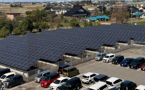 Photovoltaic panels on plant premises