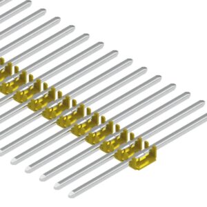 Bandolier terminals / pins made from round wires