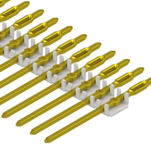 Press-fit bandolier terminals