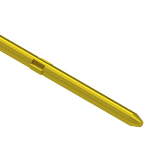 Partially pinched straight pins with conical tapers