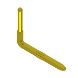 Swaged L-shaped pins Pyramidal pins and cross-shaped cross sections