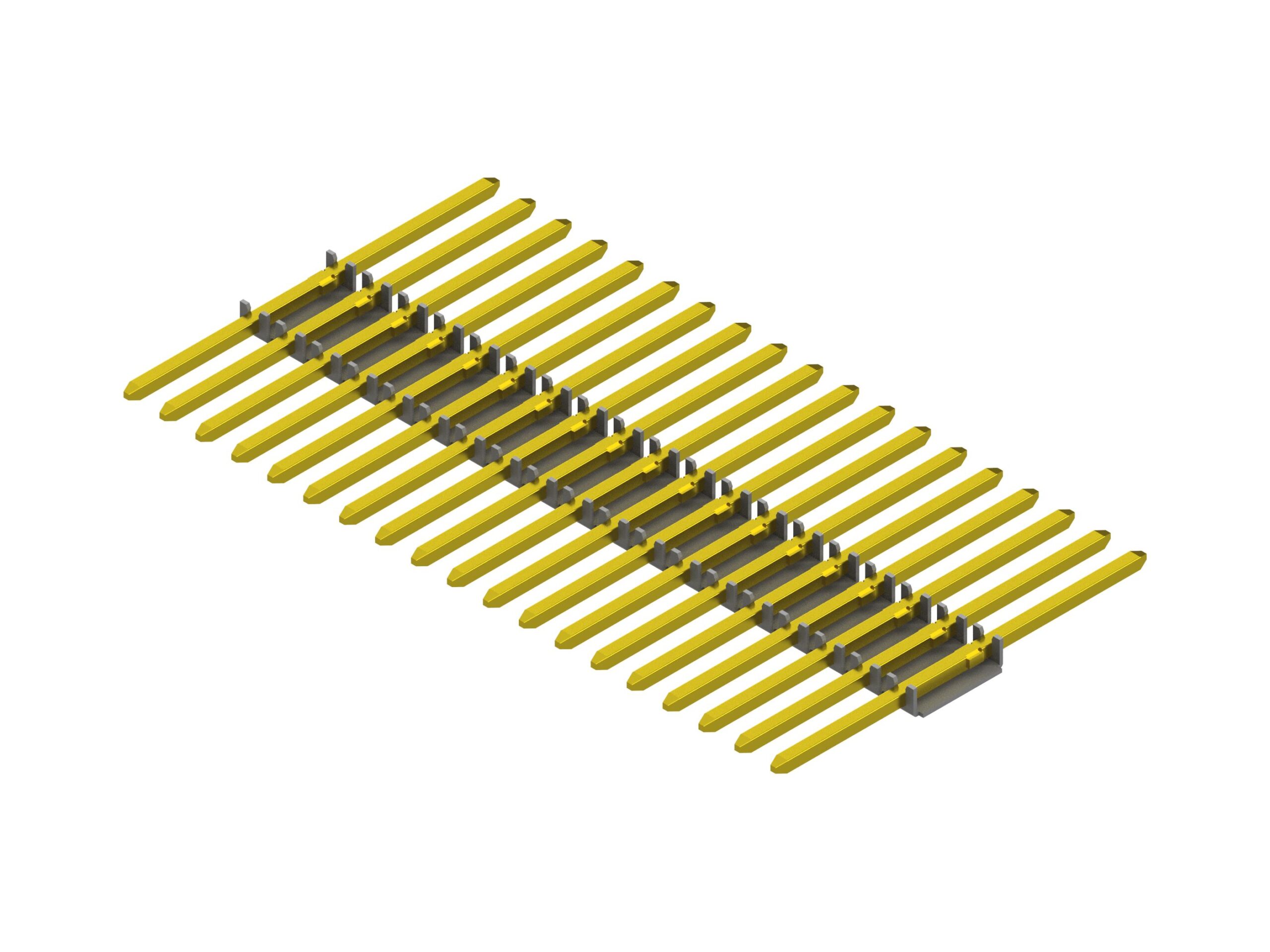 Partially flattened straight pins Pyramidal pins (☆)(♤)