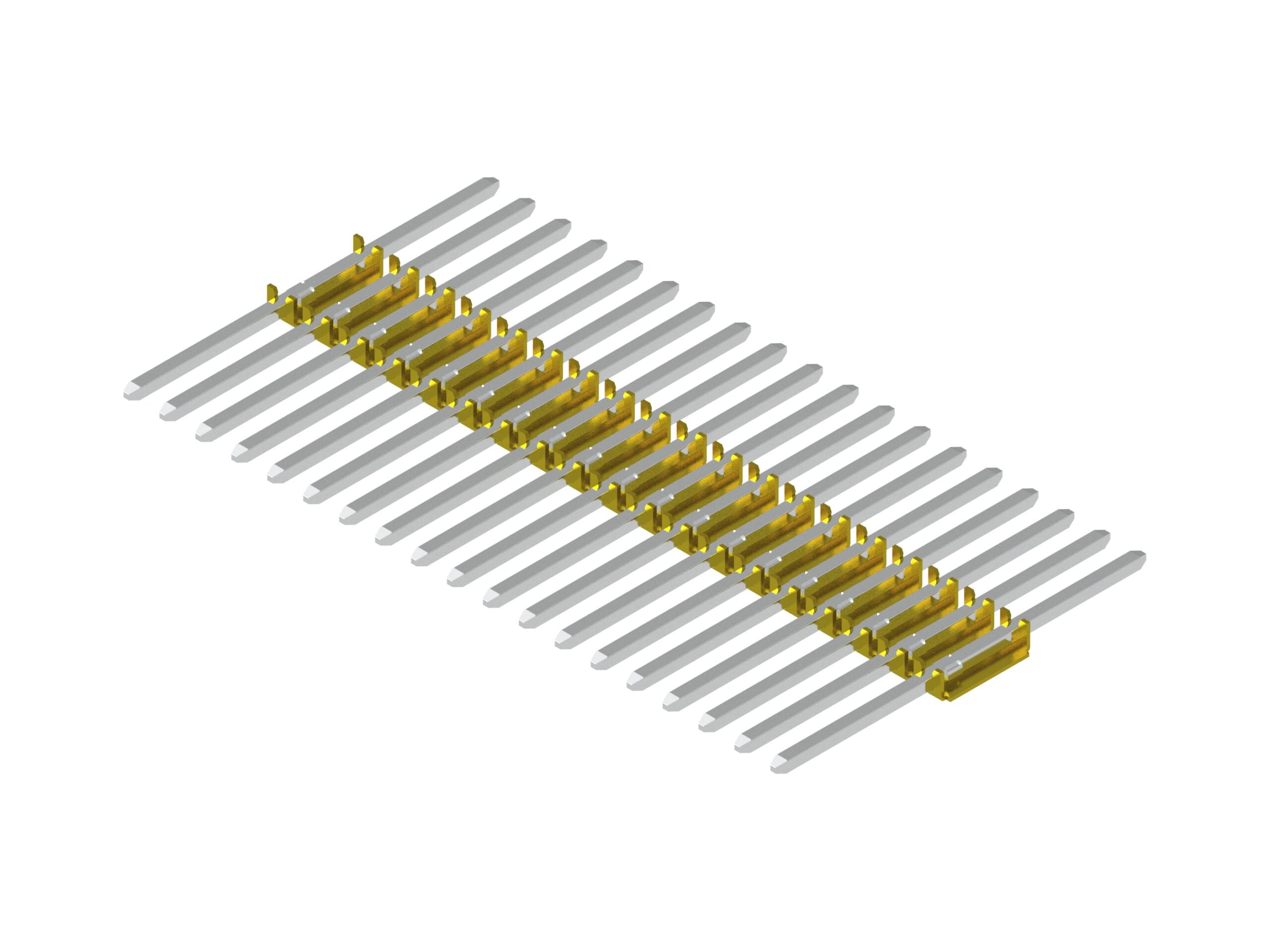 Bandolier terminals / pins made from square or flat square wires