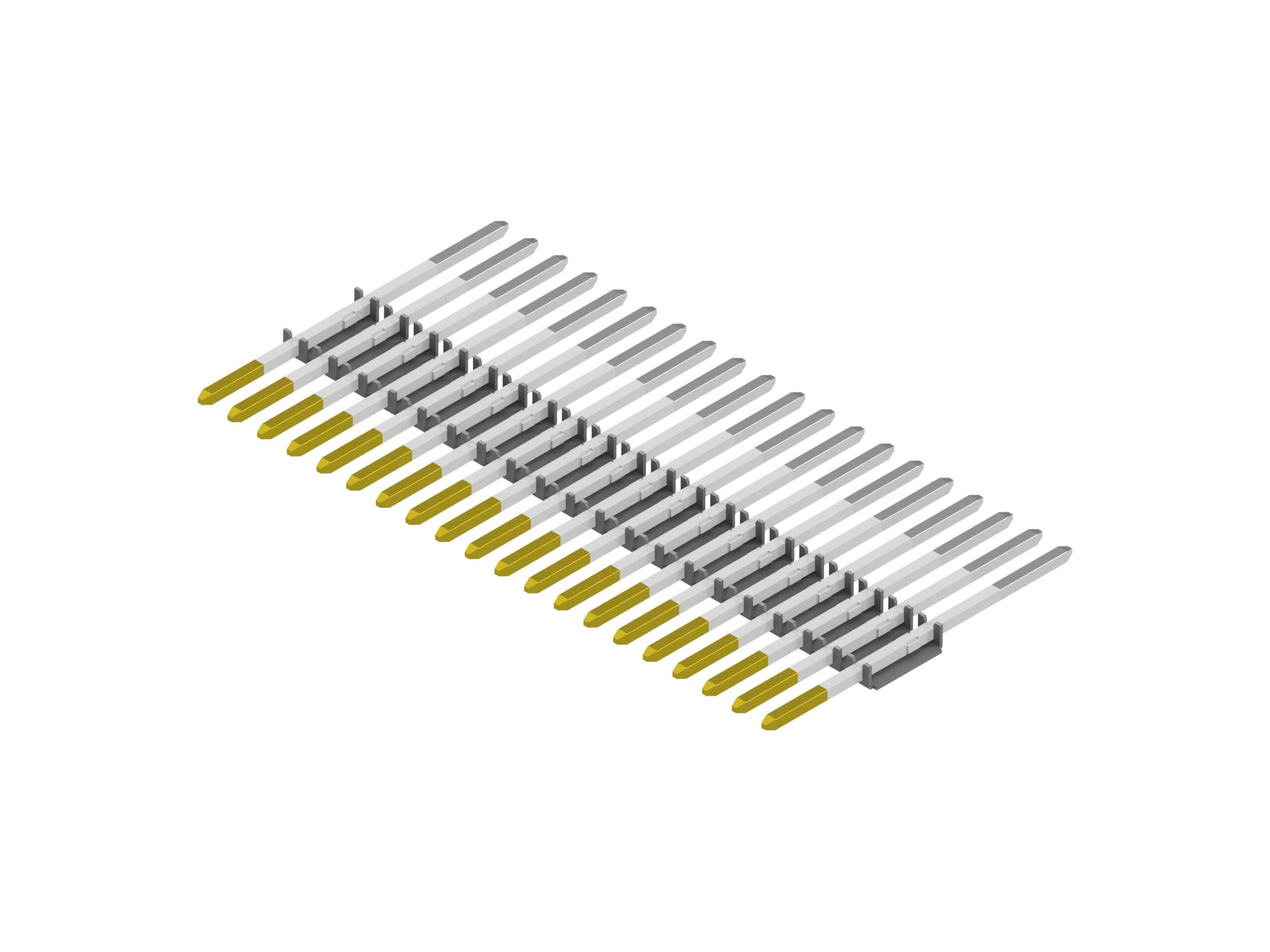 Bandolier terminals / pins made from square or flat square wires